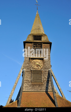 Der Glockenturm der Kirche von Honfleur, Frankreich. Stockfoto