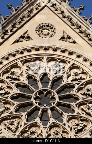 Rosette auf Süd Fassade, die Kathedrale Notre Dame, Paris, Frankreich, Europa Stockfoto