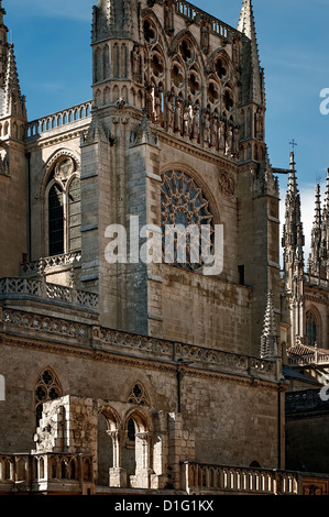 Rosette der Kathedrale von Burgos, Kastilien und Leon, Spanien, Europa Stockfoto