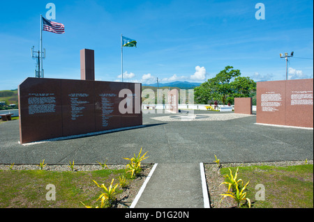 US-Kriegerdenkmal auf dem Skydrive über Honiara, der Hauptstadt der Salomonen, Pazifik Stockfoto