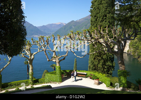 Gärten von Villa del Balbianello auf Punta di Lavedo in Frühlingssonne, Lenno, Comer See, italienische Seen, Italien, Europa Stockfoto