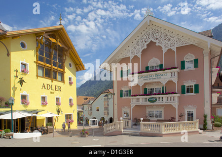 Hotels, St. Ulrich, Grödnertal, Provinz Bozen, Trentino-Alto Adige/Südtirol, Dolomiten, Italien, Europa Stockfoto