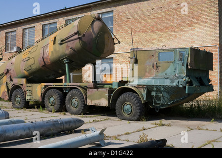 Verlassene sowjetische ballistische Atomraketen launcher Stockfoto