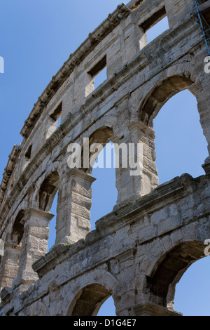 Eines der besten erhaltenen antiken römischen Arena in Pula (ähnlich wie das berühmte Kolosseum in Rom). Stockfoto