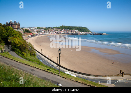 South Sands von der Klippe, Scarborough, North Yorkshire, Yorkshire, England, Vereinigtes Königreich, Europa Stockfoto