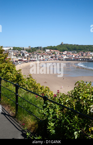 South Sands von der Klippe, Scarborough, North Yorkshire, Yorkshire, England, Vereinigtes Königreich, Europa Stockfoto