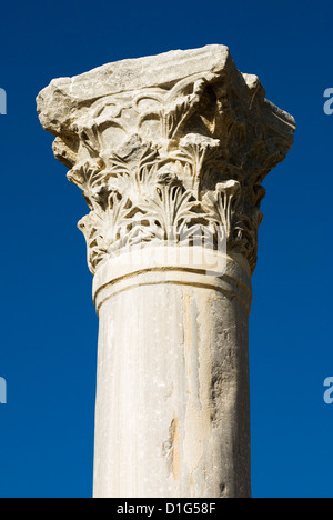 Klassische Säule, Kourion (Curium), Limassol, Zypern, Europa Stockfoto