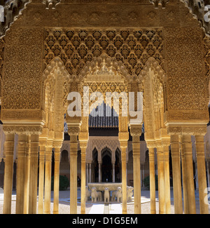 Gericht der Löwen, Alhambra-Palast, UNESCO World Heritage Site, Granada, Andalusien, Spanien, Europa Stockfoto