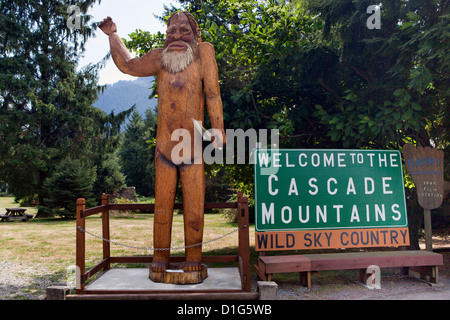 Harry Henderson Statue und Film Lage, North Cascades, Washington. Stockfoto