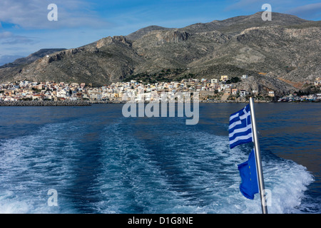 Pothia, Hafenstadt von Kalymnos, Griechenland Stockfoto
