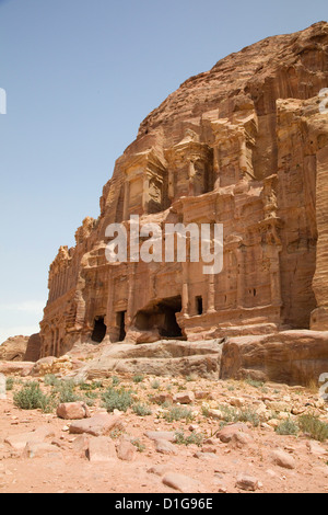 Das korinthische Grab, Petra, Jordanien. Stockfoto