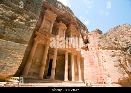 Das Finanzministerium (Al Khazneh), Petra, Jordanien. Stockfoto