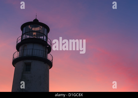 Der älteste Leuchtturm Cape Cod, Highland Light in Truro. Stockfoto