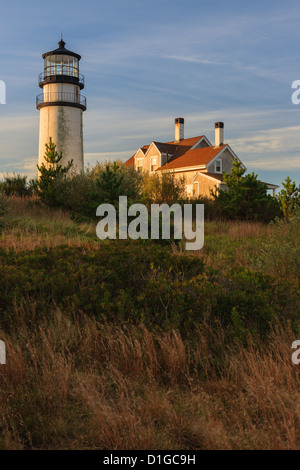 Der älteste Leuchtturm Cape Cod, Highland Light in Truro. Stockfoto