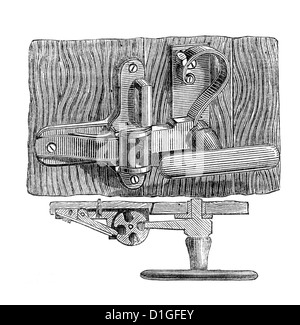 Antike Ursprünge in Holzschnitt Bild 1872 feine Vintage Kunstwerk Stockfoto