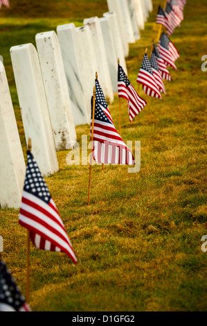 Szene in Sitka Staatsangehörig-Kirchhof am Veterans Day 2012. Stockfoto