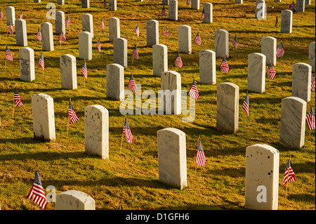 Szene in Sitka Staatsangehörig-Kirchhof am Veterans Day 2012. Stockfoto