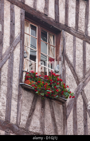 Ein Haus in Vieux oder Altstadt von Tours, Val de Loire, Tours, Indre-et-Loire, Frankreich Stockfoto