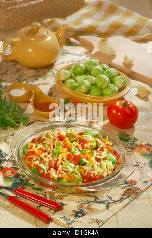 Käse-Auflauf mit Gemüse Stockfoto