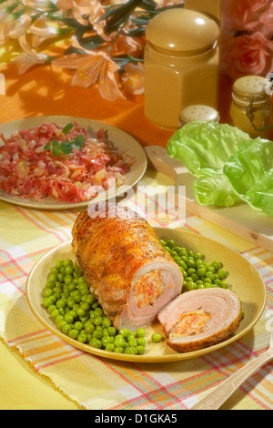 Suffed Bacon mit Gemüse Stockfoto