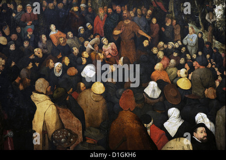 Pieter Brueghel der ältere (c.1525-1569). Flämischer Maler. Die Predigt des Heiligen Johannes des Täufers. Museum der bildenden Künste. Budapest. Stockfoto