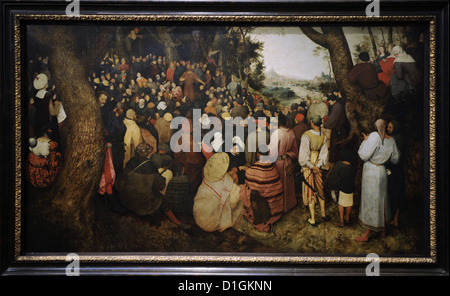 Pieter Brueghel der ältere (c.1525-1569). Flämischer Maler. Die Predigt des Heiligen Johannes des Täufers. Museum der bildenden Künste. Budapest. Stockfoto