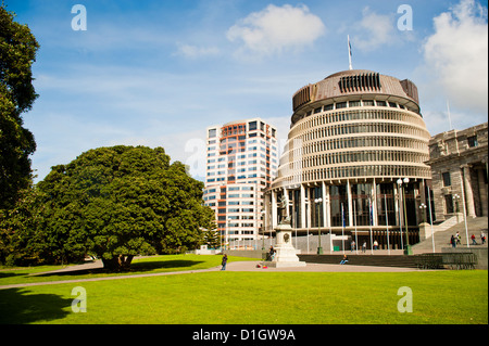 Bienenstock, die New Zealand Parlamentsgebäude, Wellington, Nordinsel, Neuseeland, Pazifik Stockfoto