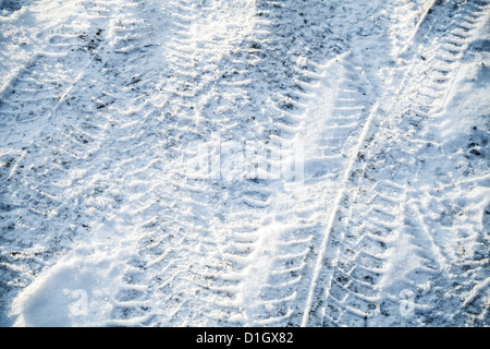 Hintergrundtextur von verschneiten städtische Straße Stockfoto