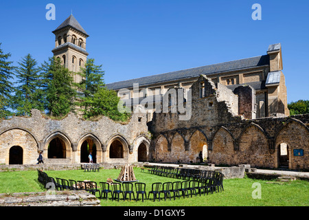 Ruinen der Zisterzienserabtei Orval, Abbaye Notre-Dame wird, Wallonien, Villers-Devant-Orval, Florenville, Belgien, Europa Stockfoto