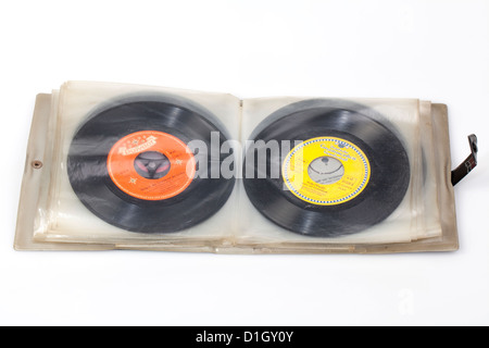 Alte Vinyl-singles Stockfoto