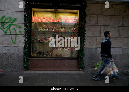 21. Dezember 2012 Rom Italien. Rom bereitet sich auf feiern Weihnachten trotz der italienischen Wirtschaft kämpfen aufgrund der Euro-Finanzkrise Stockfoto