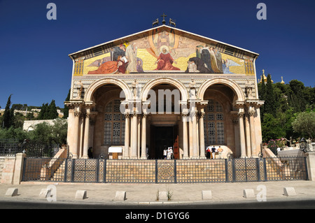 Alle Nationen Kirche (Basilika der Agonie). Garten Gethsemane. Jerusalem. Stockfoto