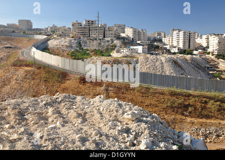 Sicherheitszaun, arabischen Teil Jerusalems zu trennen.  Israel. Stockfoto