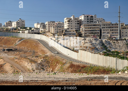 Sicherheitszaun, arabischen Teil Jerusalems zu trennen.  Israel. Stockfoto