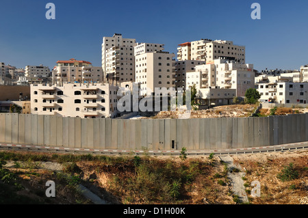 Sicherheitszaun, arabischen Teil Jerusalems zu trennen.  Israel. Stockfoto