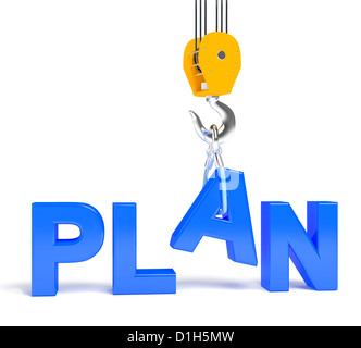 Illustration des Wortes Plan zu machen Stockfoto