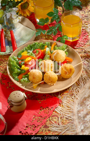 Gebackene Käsebällchen Stockfoto
