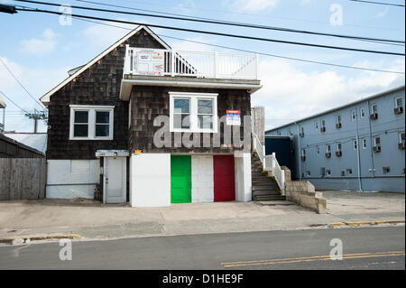 Seaside Heights, NJ, USA, 22. Dezember 2012. Die Jersey Shore-Haus auf MTVs "Jersey Shore" still standing nach Hurrikan Sandy zu sehen. Stockfoto