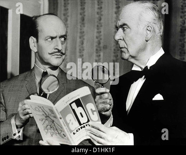 Sterben Sie die Morde Des Herrn Abc Alphabet Morde, Tony Randall, Austin Trevor Hercule Poirot (Tony Randall, l) Und Judson (Austin Stockfoto