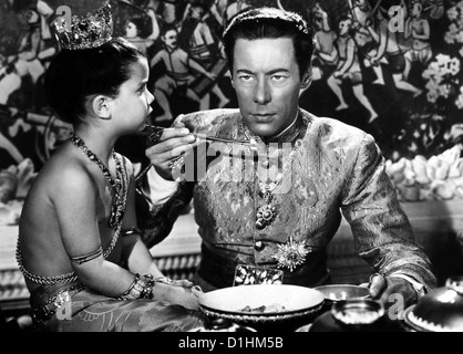 Anna Und Der König Von Siam Anna und der König von Siam Koenig von Siam (Rex Harrison, R) *** lokalen Caption *** 1946-- Stockfoto