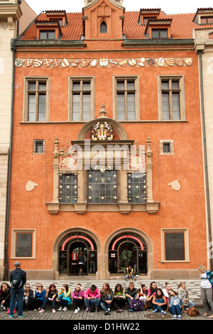 Darauf aufbauend Jizchak Náměstí (Altstädter Ring) in Prag, die Hauptstadt der Tschechischen Republik. Stockfoto