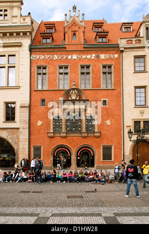 Gebäude auf Jizchak Náměstí (Altstädter Ring) in Prag, die Hauptstadt der Tschechischen Republik. Stockfoto