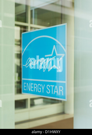 Energie-Sternzeichen auf den Aufbau von Eingang Stockfoto