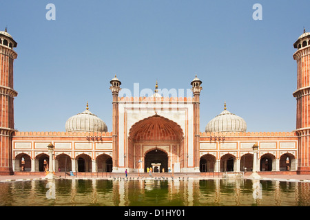 Jama Masjid Moschee, Delhi, Indien Stockfoto