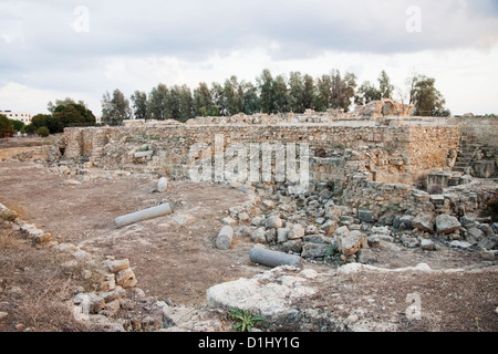 Saranda Colones Burg, Paphos Achaeological Komplex, Zypern Stockfoto