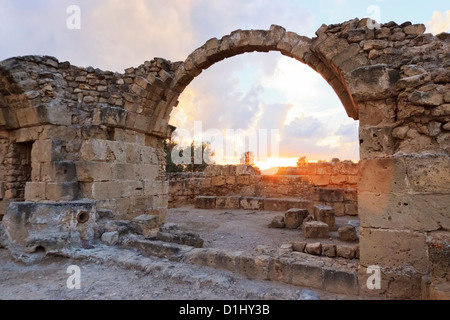 Saranda Colones Burg, Paphos Achaeological Komplex, Zypern Stockfoto