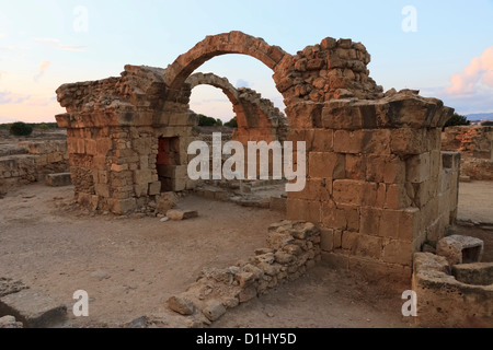 Saranda Colones Burg, Paphos Achaeological Komplex, Zypern Stockfoto