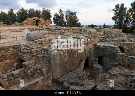 Saranda Colones Burg, Paphos Achaeological Komplex, Zypern Stockfoto