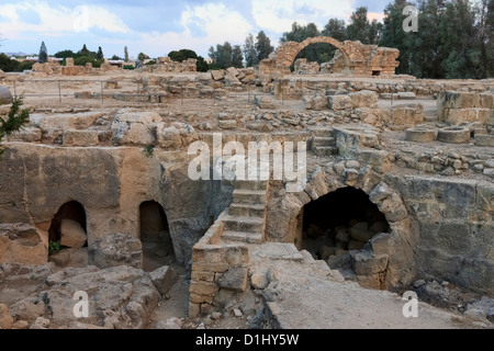 Saranda Colones Burg, Paphos Achaeological Komplex, Zypern Stockfoto