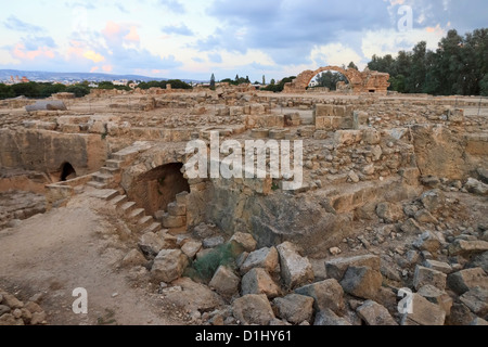 Saranda Colones Burg, Paphos Achaeological Komplex, Zypern Stockfoto